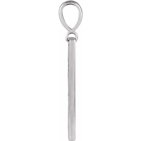 Accented XO Bar Pendant Image 2 Long Jewelers Chesapeake, VA