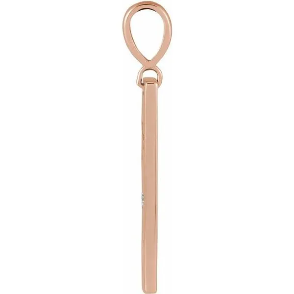 Accented XO Bar Pendant Image 2 Hopman Jewelers Elkhart, IN