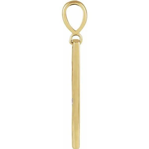 Accented XO Bar Pendant Image 2 Woelk's House of Diamonds Russell, KS