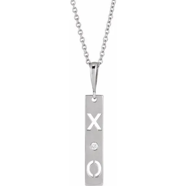 Accented XO Bar Necklace Hopman Jewelers Elkhart, IN