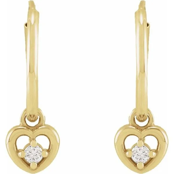 Heart Hoop Earrings Image 2 Rasmussen Jewelers Spanish Fork, UT