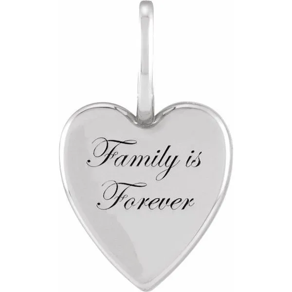 Family is Forever Heart Charm/Pendant Diny's Jewelers Middleton, WI