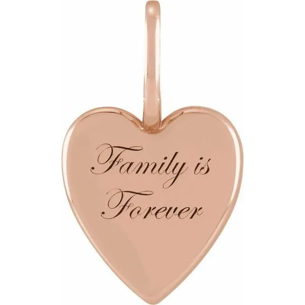 Family is Forever Heart Charm/Pendant Diny's Jewelers Middleton, WI