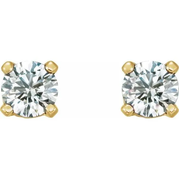 Round 4-Prong Stud Earrings Image 2 Hopman Jewelers Elkhart, IN