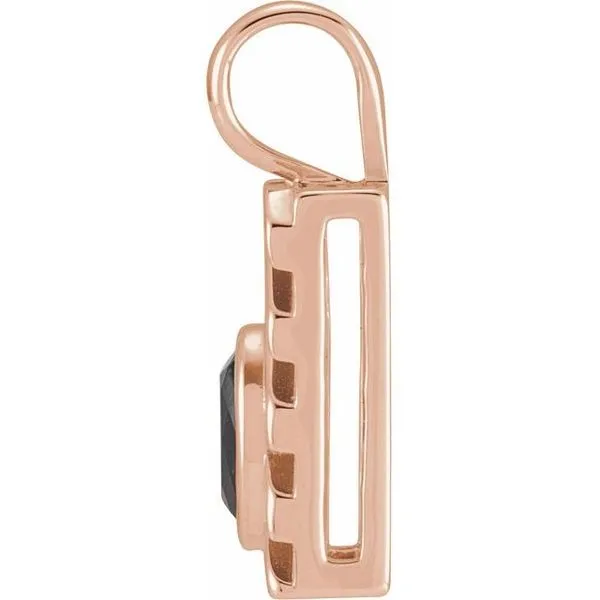 Grooved Bezel-Set Pendant Image 2 Cherry Street Jewelers Tulsa, OK