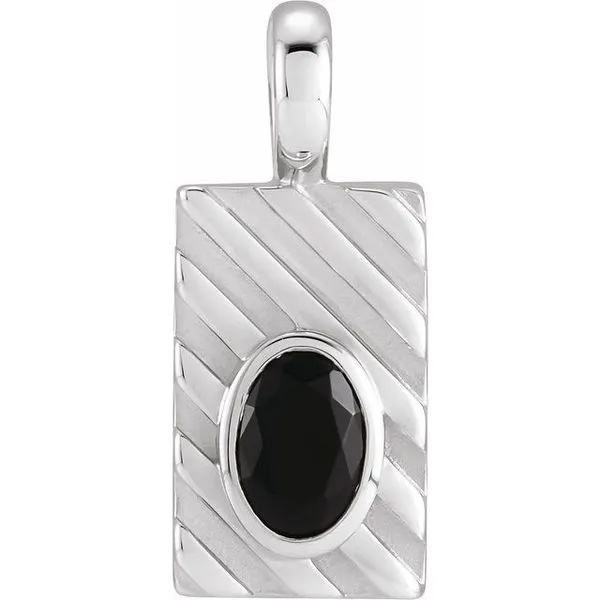 Grooved Bezel-Set Pendant Rick's Jewelers California, MD