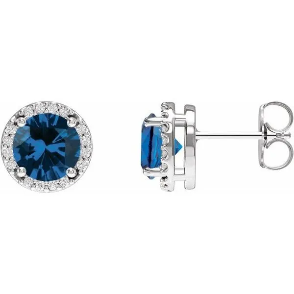 Round Halo-Style Low Stud Earrings Moseley Diamond Showcase Inc Lexington, SC