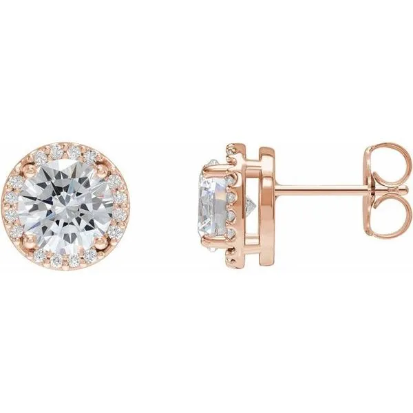 Round Halo-Style Low Stud Earrings Boyd Jewelers Wesley Chapel, FL