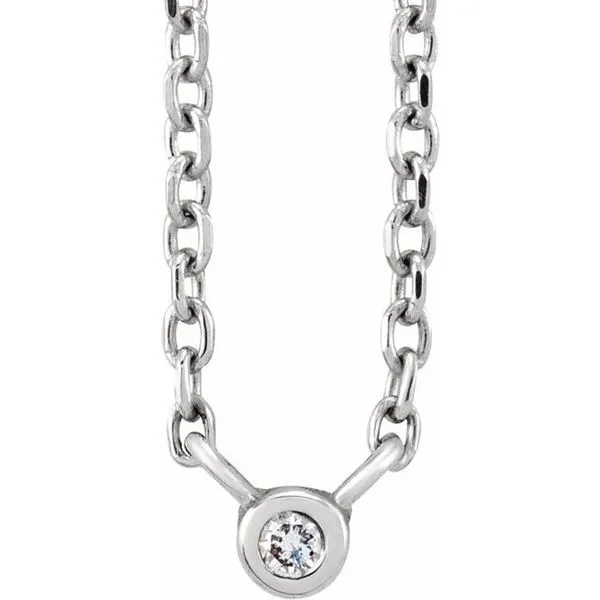Bezel-Set Solitaire Necklace Diny's Jewelers Middleton, WI