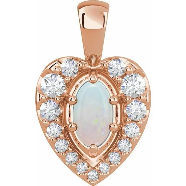 Halo-Style Cabochon Pendant D'Errico Jewelry Scarsdale, NY