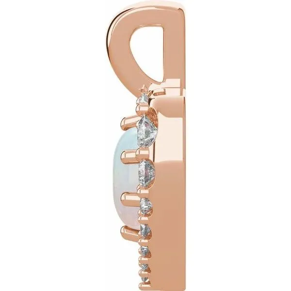 Halo-Style Cabochon Pendant Image 2 Rasmussen Jewelers Spanish Fork, UT