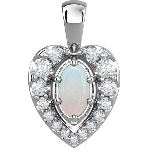 Halo-Style Cabochon Pendant James & Williams Jewelers Berwyn, IL