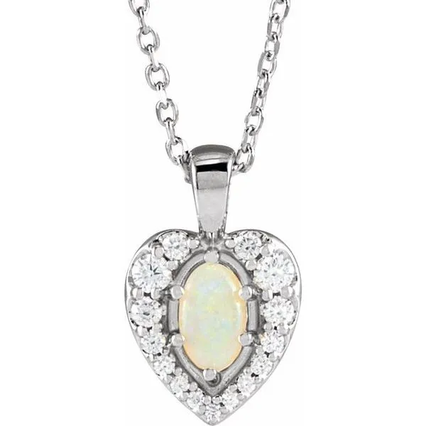Halo-Style Cabochon Necklace Hopman Jewelers Elkhart, IN