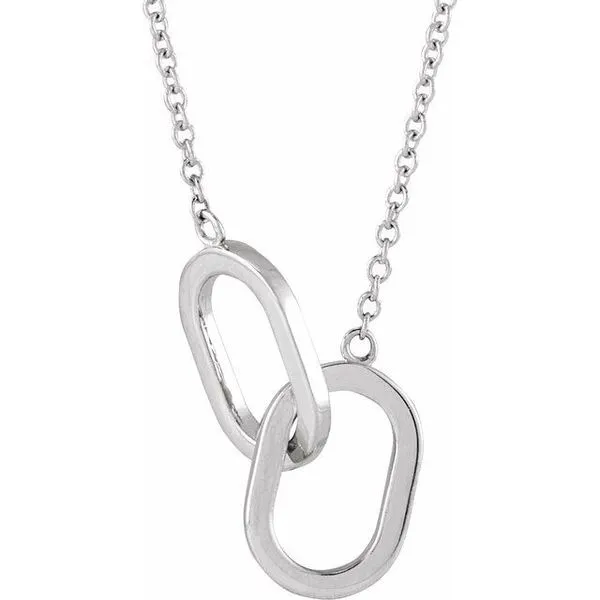 Interlocking Oval Necklace Long Jewelers Chesapeake, VA