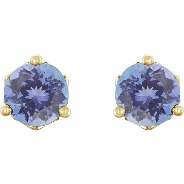 Round 3-Prong Stud Earrings Image 2 Rasmussen Jewelers Spanish Fork, UT