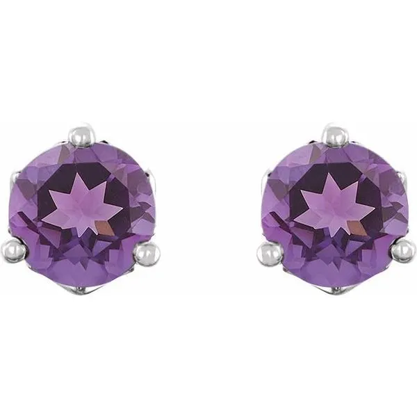 Round 3-Prong Stud Earrings Image 2 Hopman Jewelers Elkhart, IN