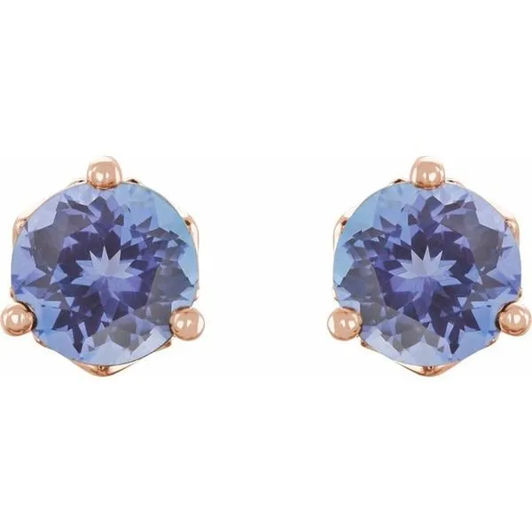 Round 3-Prong Stud Earrings Image 2 Hopman Jewelers Elkhart, IN