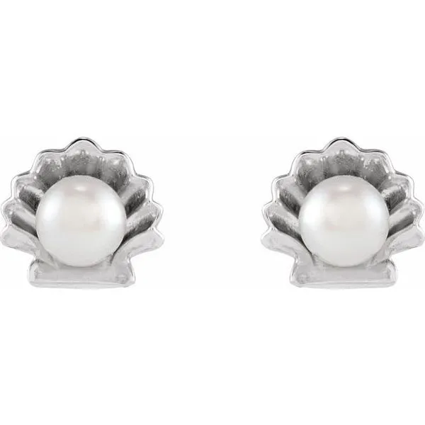 Pearl Shell Earrings Image 2 Moseley Diamond Showcase Inc Lexington, SC