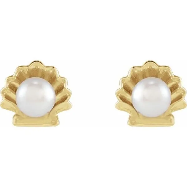Pearl Shell Earrings Image 2 James & Williams Jewelers Berwyn, IL