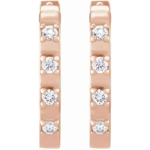 Elongated Hoop Earrings Image 2 Hopman Jewelers Elkhart, IN