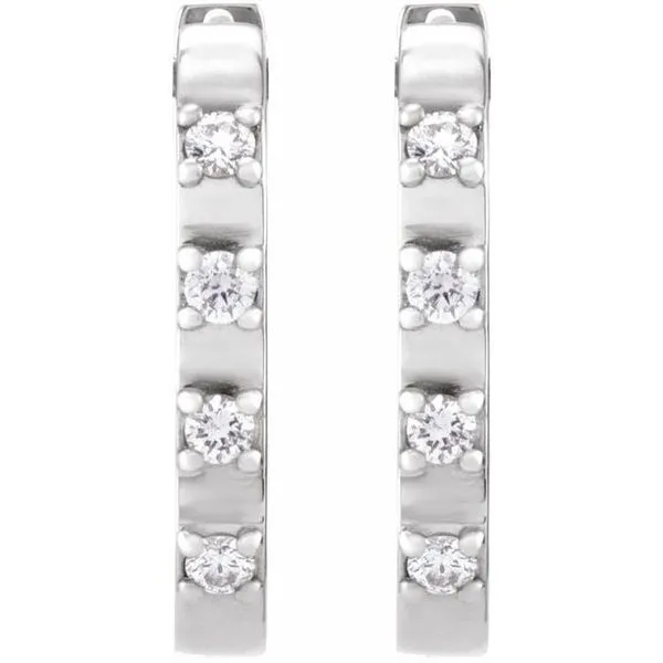 Elongated Hoop Earrings Image 2 Long Jewelers Chesapeake, VA