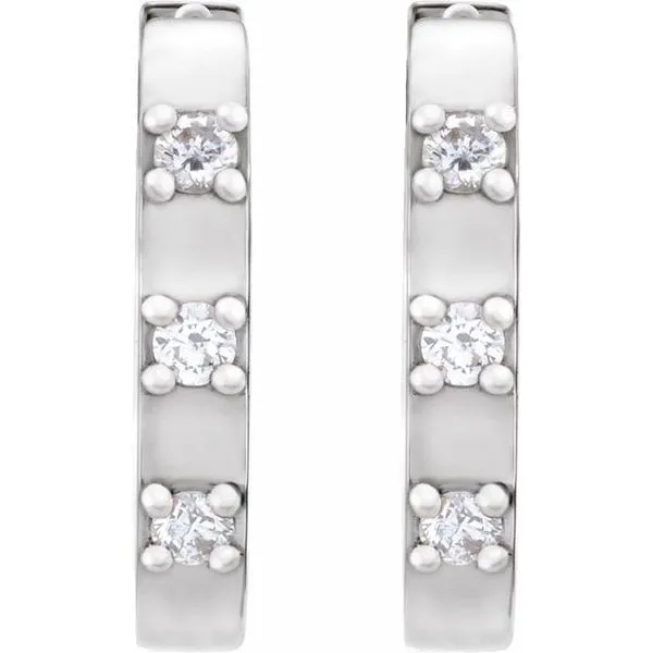 Elongated Hoop Earrings Image 2 Hopman Jewelers Elkhart, IN