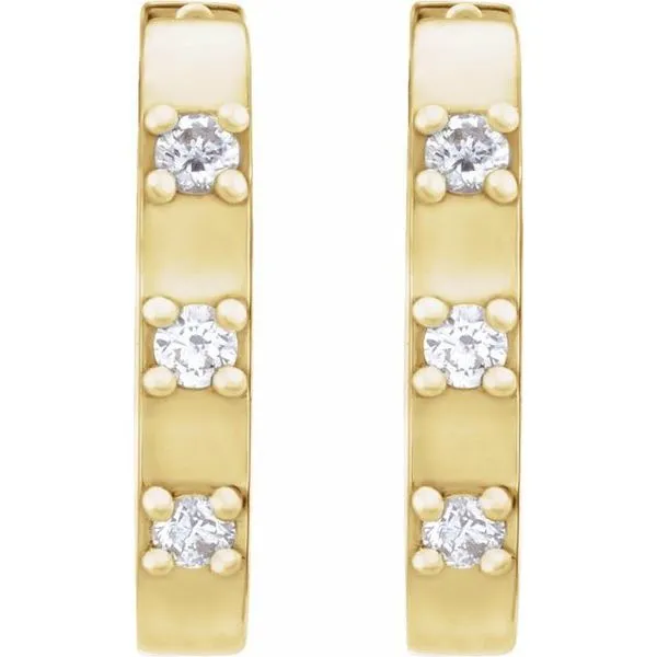 Elongated Hoop Earrings Image 2 Moseley Diamond Showcase Inc Lexington, SC