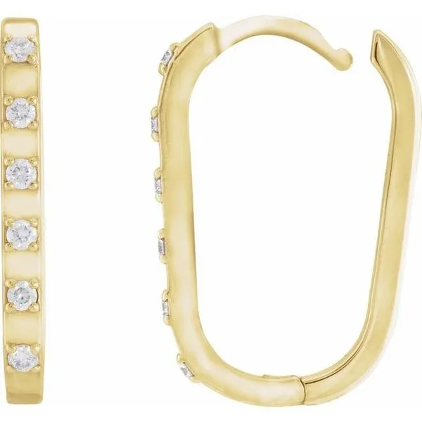 Elongated Hoop Earrings Image 3 Hopman Jewelers Elkhart, IN