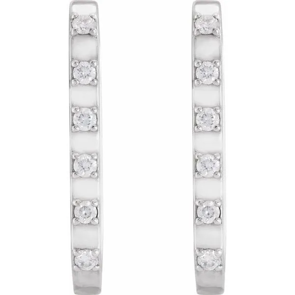 Elongated Hoop Earrings Image 2 Hopman Jewelers Elkhart, IN