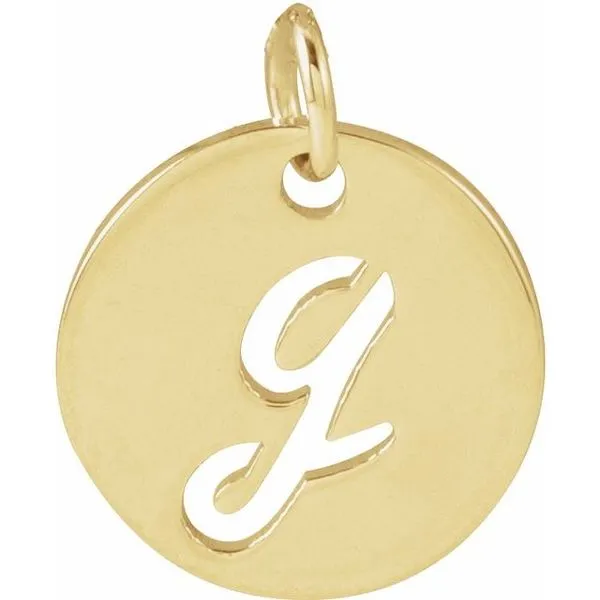 Script Initial Pendant J. Meredith Jewelers Delafield, WI