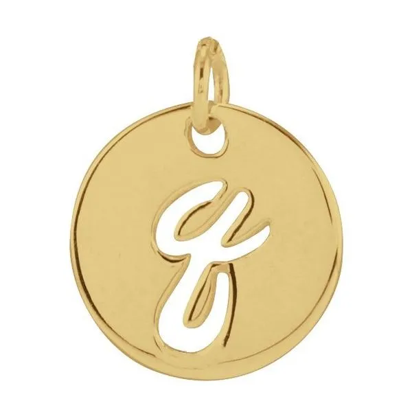 Script Initial Pendant Becky Beck's Jewelry DeKalb, IL