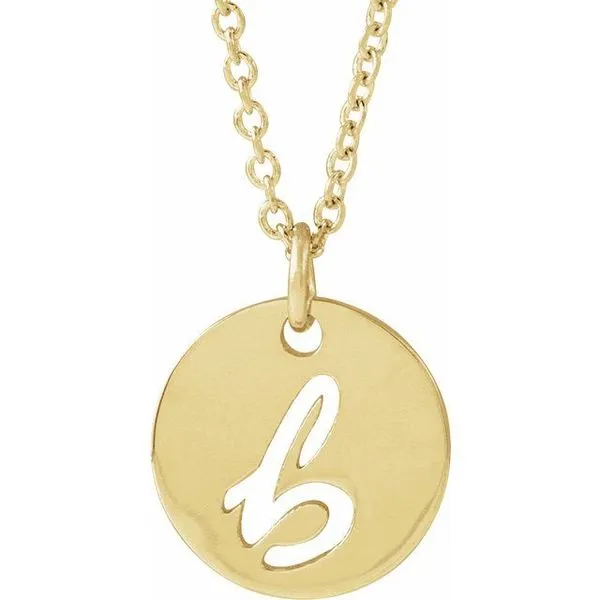 Script Initial Necklace J. Meredith Jewelers Delafield, WI