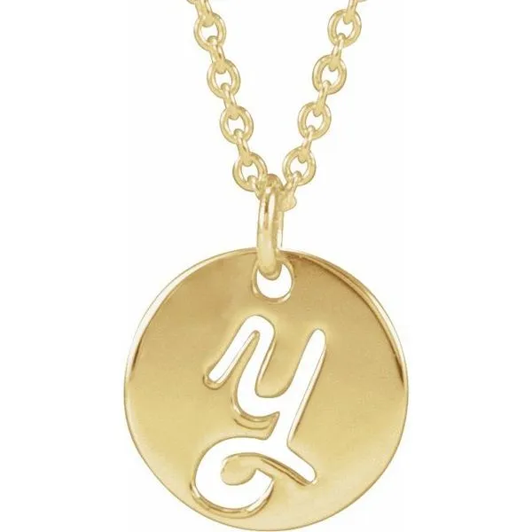 Script Initial Necklace Hopman Jewelers Elkhart, IN