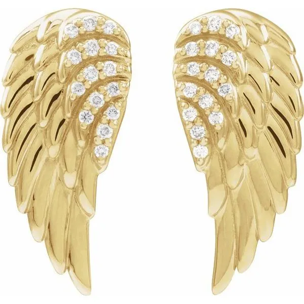 Angel Wing Earrings Image 2 Diny's Jewelers Middleton, WI