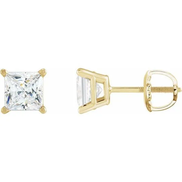 Square 4-Prong Lightweight Stud Earrings James & Williams Jewelers Berwyn, IL