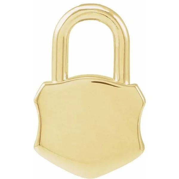 Engravable Lock Pendant Image 3 Delfine's Jewelry Charleston, WV