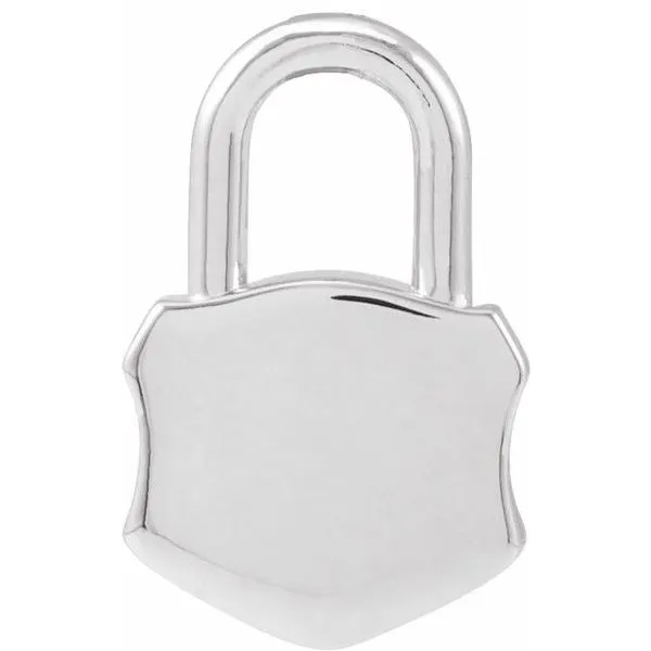Engravable Lock Pendant Image 3 Hopman Jewelers Elkhart, IN