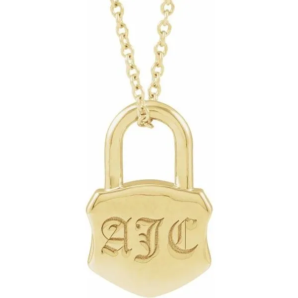Engravable Lock Necklace G.G. Gems, Inc. Scottsdale, AZ