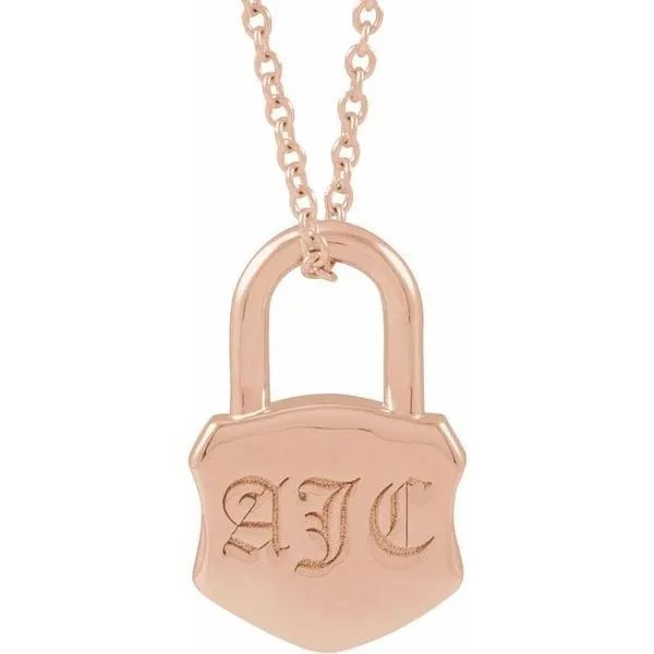 Engravable Lock Necklace Arnold's Jewelry and Gifts Logansport, IN