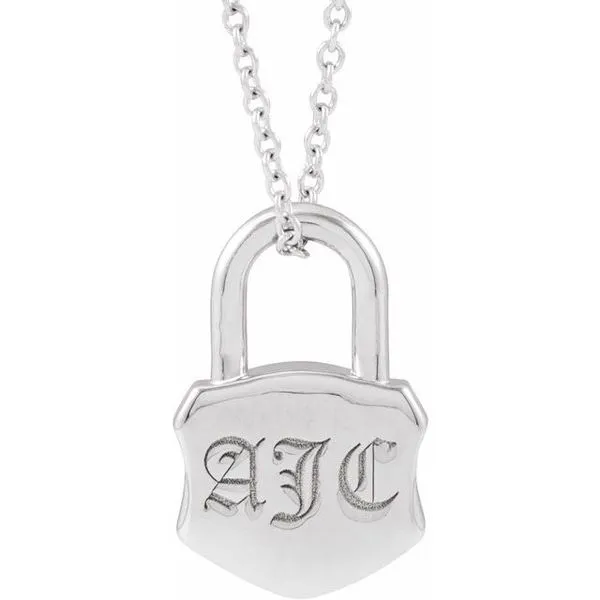 Engravable Lock Necklace Arnold's Jewelry and Gifts Logansport, IN