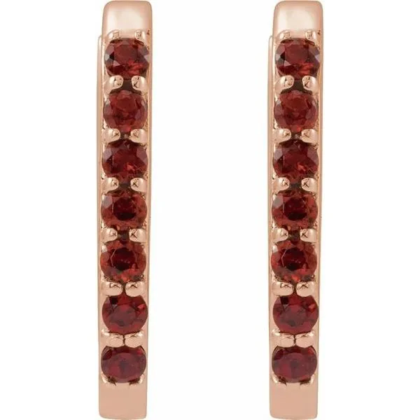 Accented Elongated Hoop Earrings Image 2 Colonial Jewelers of Easton Easton, MD