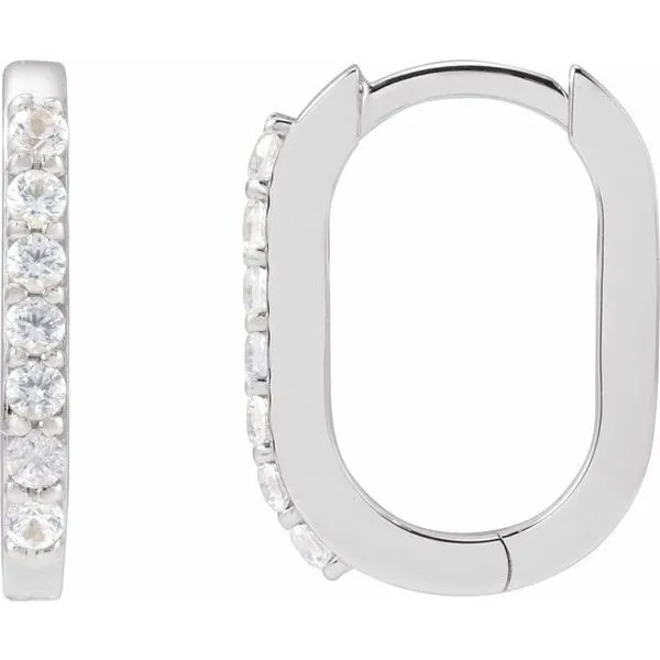 Accented Elongated Hoop Earrings SIERRA MOON Auburn, CA