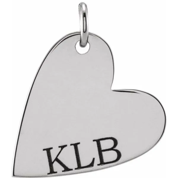 Engravable Heart Pendant Image 2 Colonial Jewelers of Easton Easton, MD