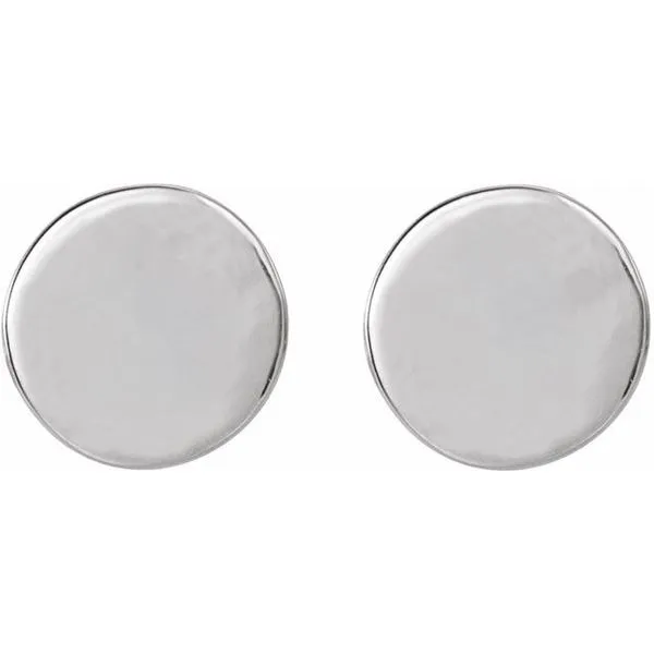 Engravable Disc Earrings Image 2 Arnold's Jewelry and Gifts Logansport, IN