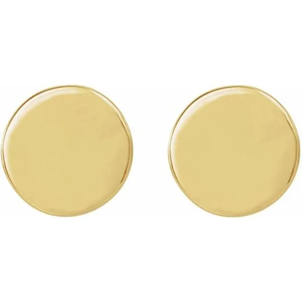 Engravable Disc Earrings Image 2 J. Meredith Jewelers Delafield, WI