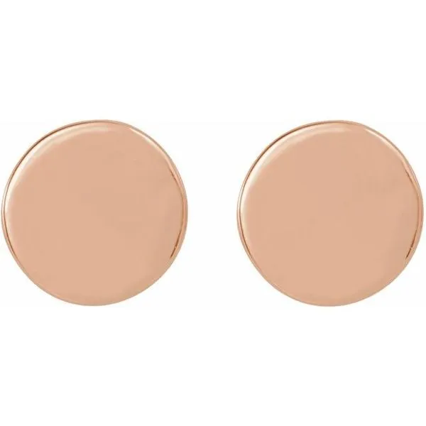 Engravable Disc Earrings Image 2 James & Williams Jewelers Berwyn, IL
