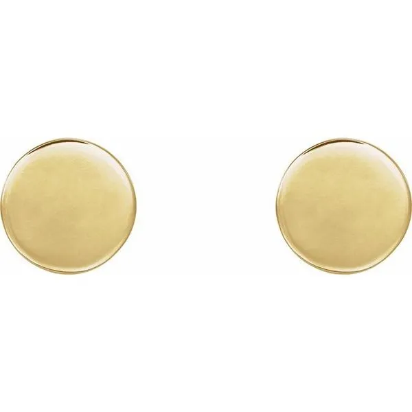 Engravable Disc Earrings Image 2 Michael's Jewelry North Wilkesboro, NC