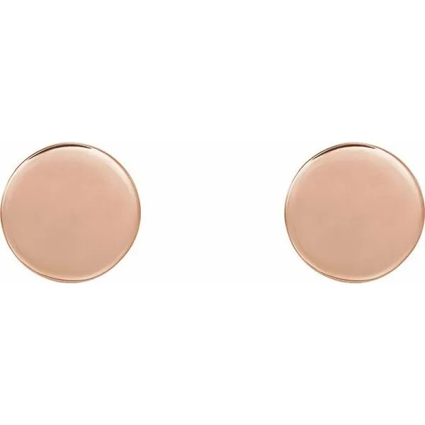 Engravable Disc Earrings Image 2 Hart's Jewelers Grants Pass, OR