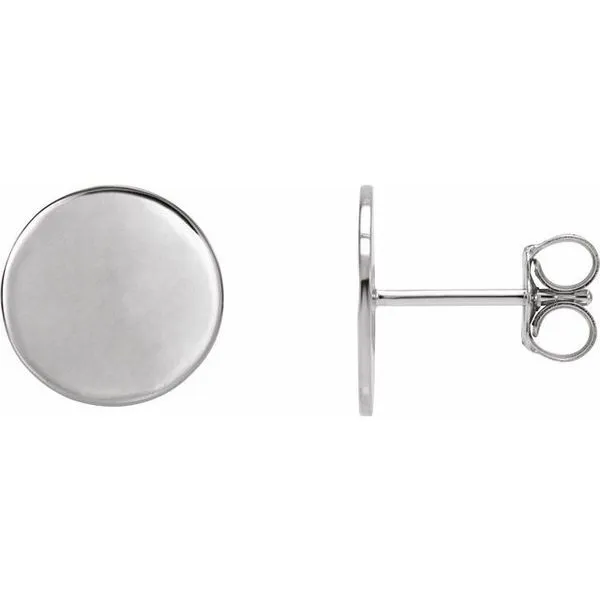 Engravable Disc Earrings Rick's Jewelers California, MD
