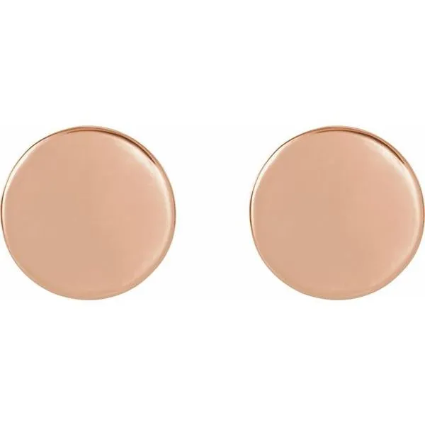 Engravable Disc Earrings Image 2 James & Williams Jewelers Berwyn, IL